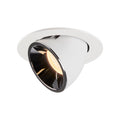 NUMINOS® GIMBLE L, luminária para encastrar no teto, branca/cromada 3000 K 55°
