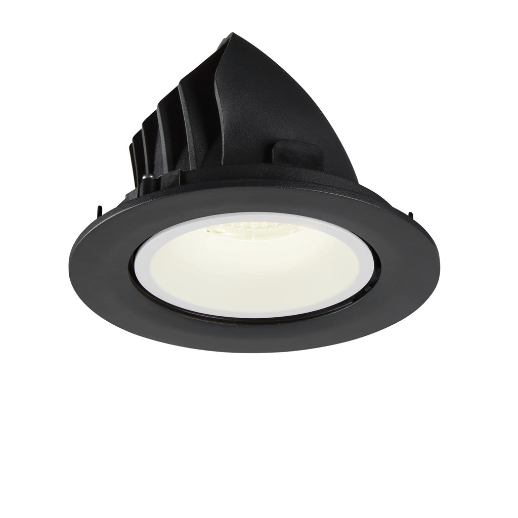 NUMINOS® GIMBLE L, luminária para encastrar no teto, preta/branca 4000 K 40°
