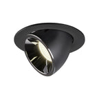NUMINOS® GIMBLE L, luminária para encastrar no teto, preta/cromada 4000 K 40°