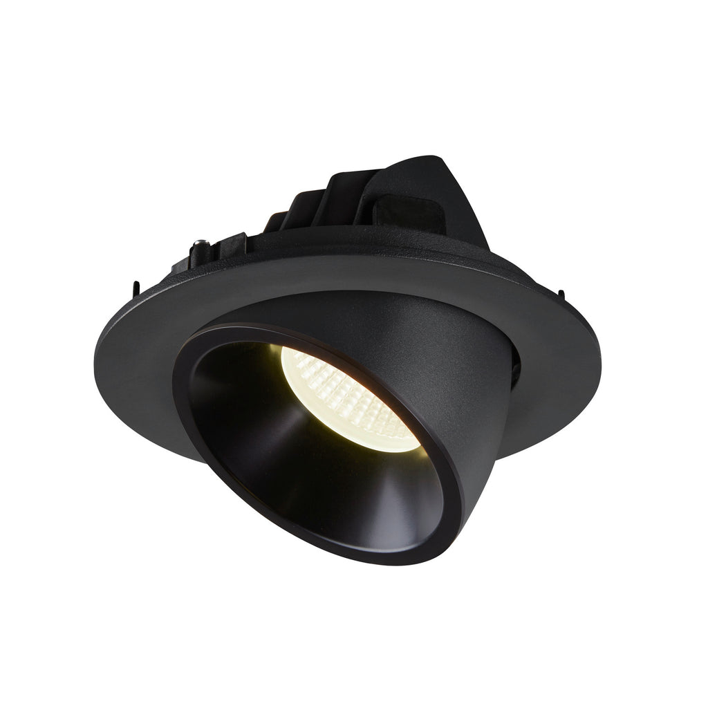 NUMINOS® GIMBLE L, luminária para encastrar no teto, preta 4000 K 55°