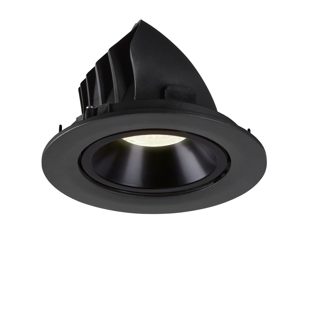 NUMINOS® GIMBLE L, luminária para encastrar no teto, preta 4000 K 55°