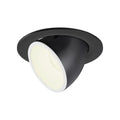 NUMINOS® GIMBLE L, luminária para encastrar no teto, preta/branca 4000 K 55°