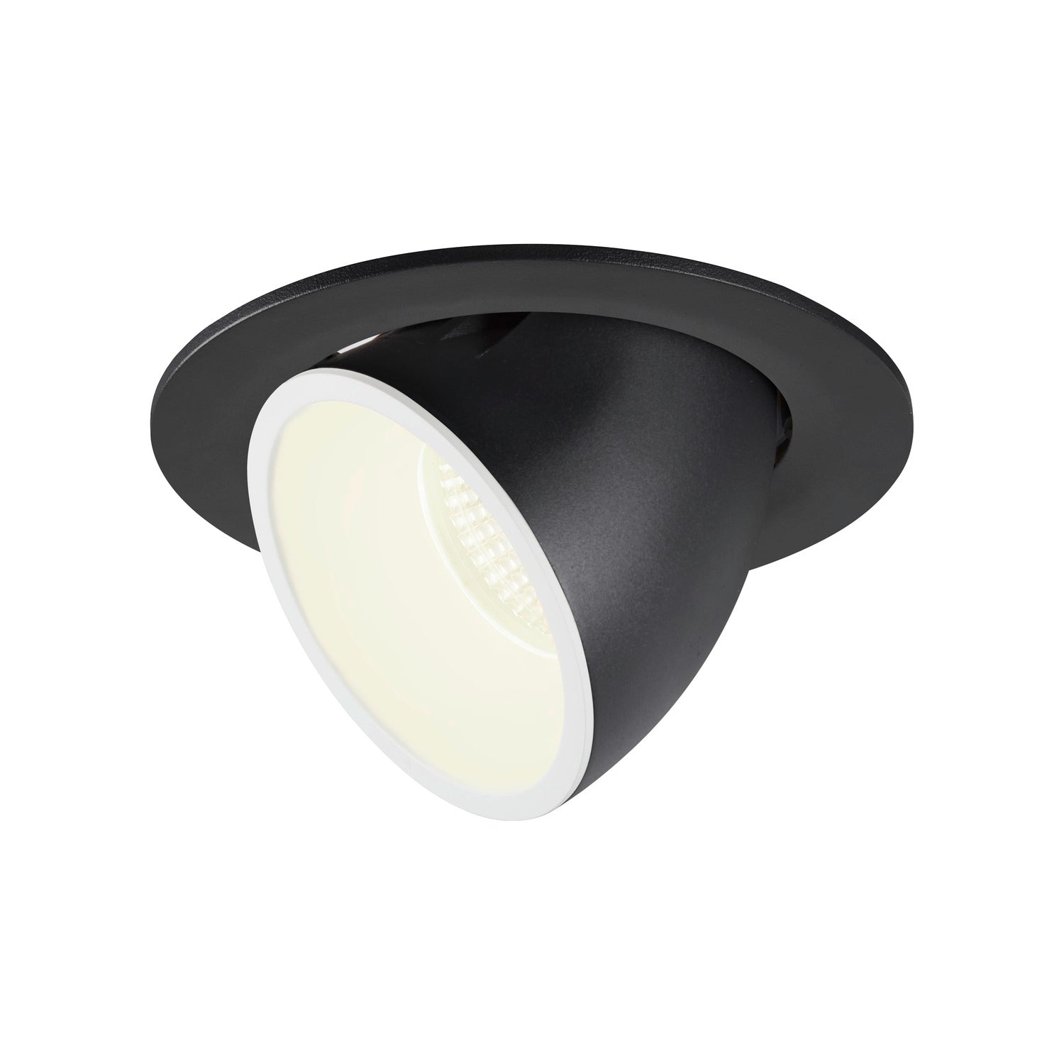 NUMINOS® GIMBLE L, luminária para encastrar no teto, preta/branca 4000 K 55°