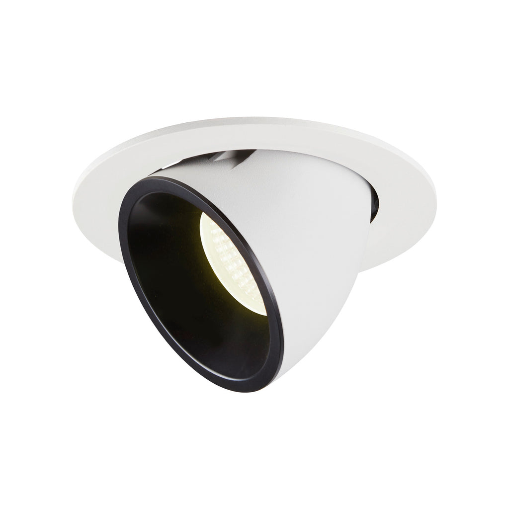 NUMINOS® GIMBLE L, luminária para encastrar no teto, branca/preta 4000 K 20°