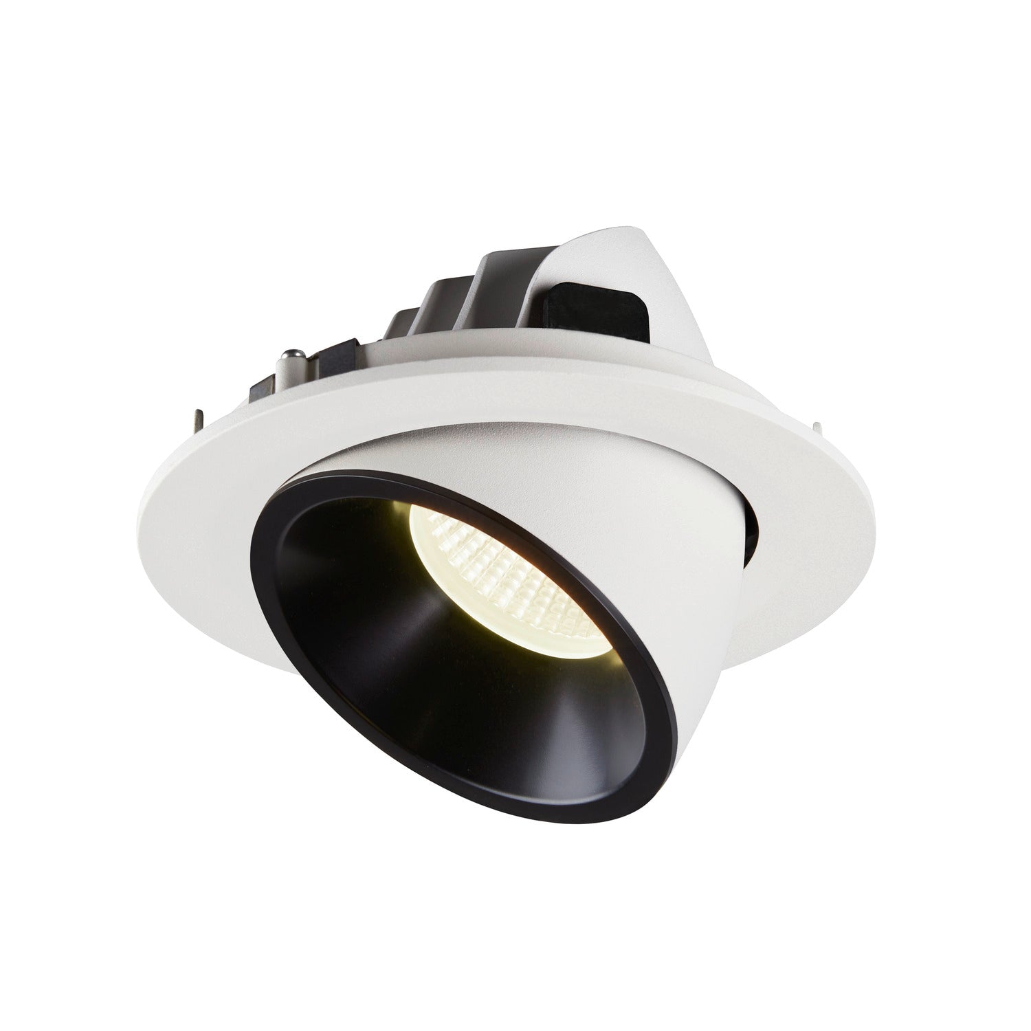 NUMINOS® GIMBLE L, luminária para encastrar no teto, branca/preta 4000 K 40°