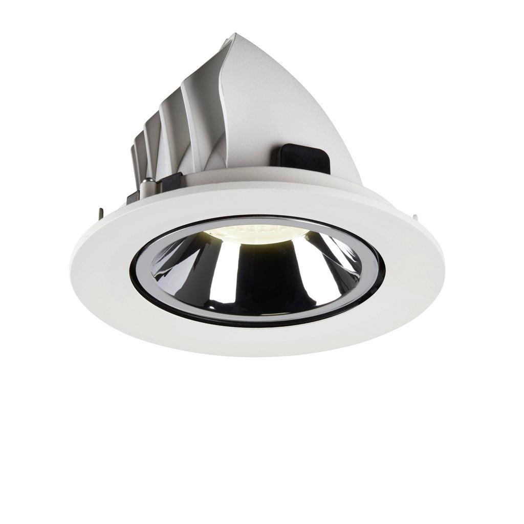 NUMINOS® GIMBLE L, luminária para encastrar no teto, branca/cromada 4000 K 40°