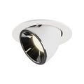 NUMINOS® GIMBLE L, luminária para encastrar no teto, branca/cromada 4000 K 55°