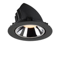 NUMINOS® GIMBLE XL, luminária para encastrar no teto, preta/cromada 2700 K 20°