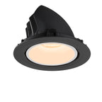NUMINOS® GIMBLE XL, luminária para encastrar no teto, preta/branca 2700 K 55°