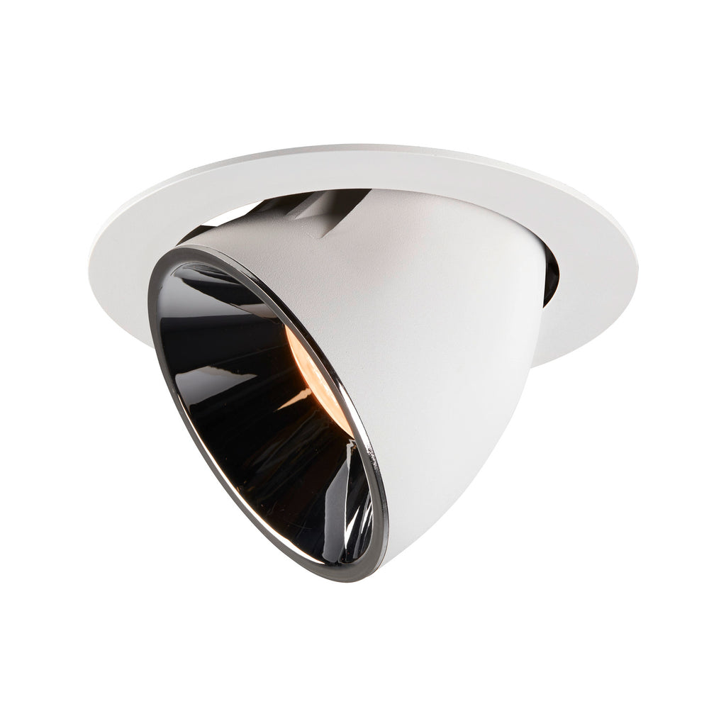 NUMINOS® GIMBLE XL, luminária para encastrar no teto, branca/cromada 2700 K 40°