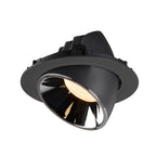 NUMINOS® GIMBLE XL, luminária para encastrar no teto, preta/cromada 3000 K 40°