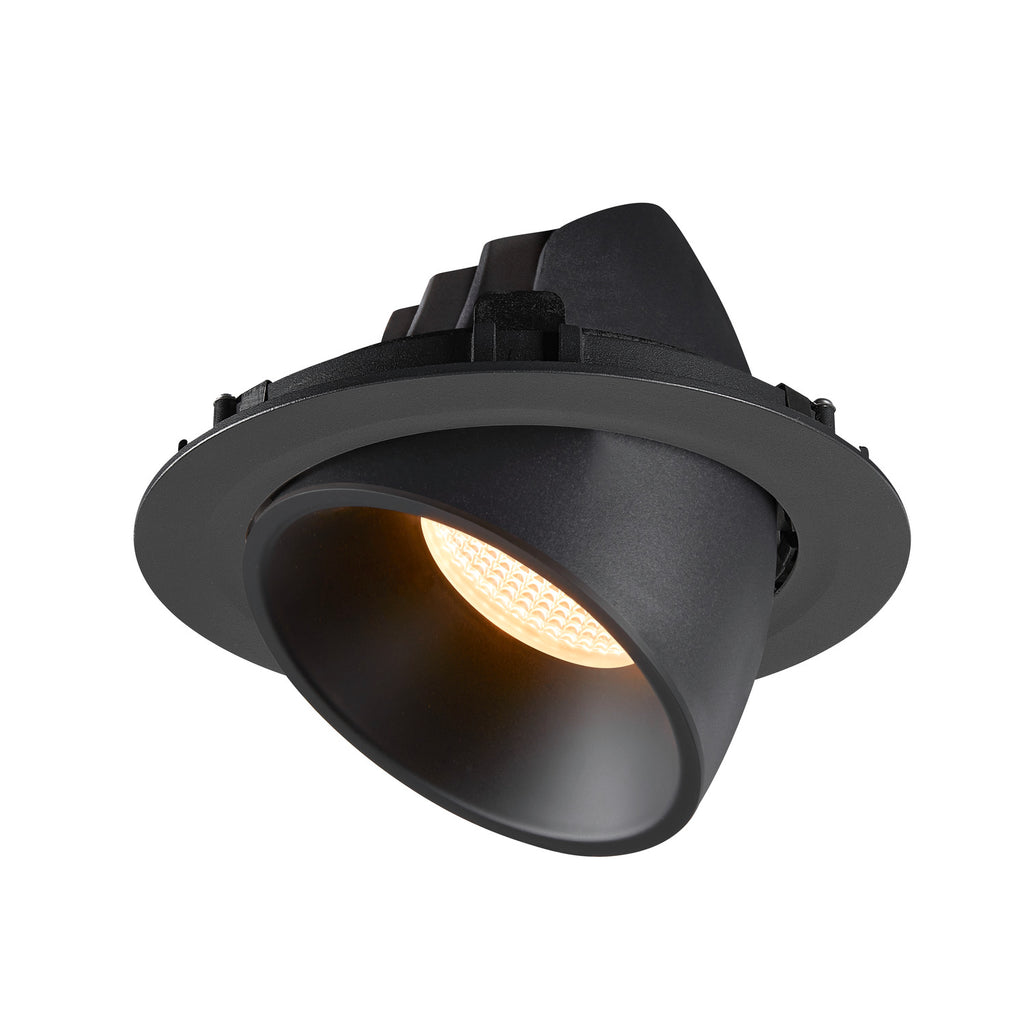 NUMINOS® GIMBLE XL, luminária para encastrar no teto, preta 3000 K 55°