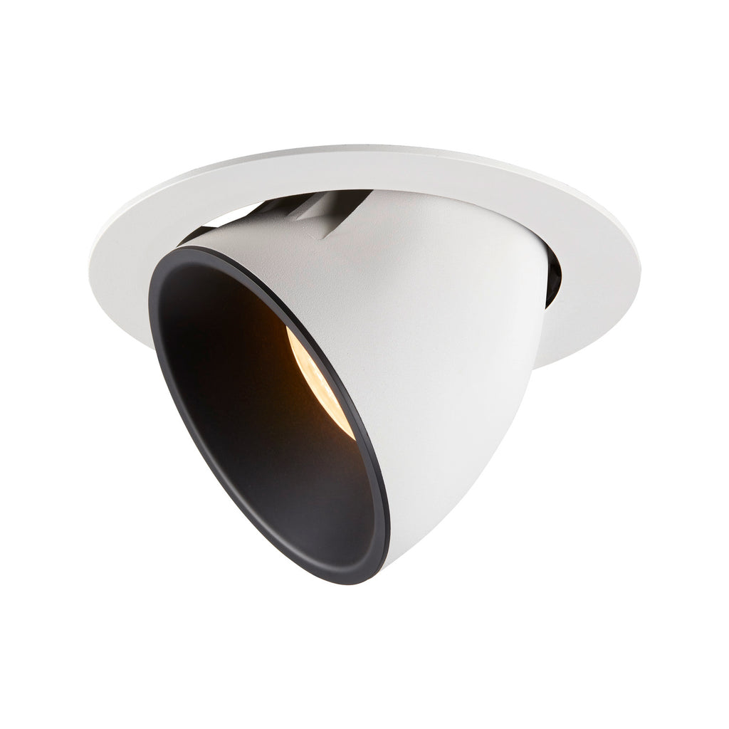NUMINOS® GIMBLE XL, luminária para encastrar no teto, branca/preta 3000 K 55°