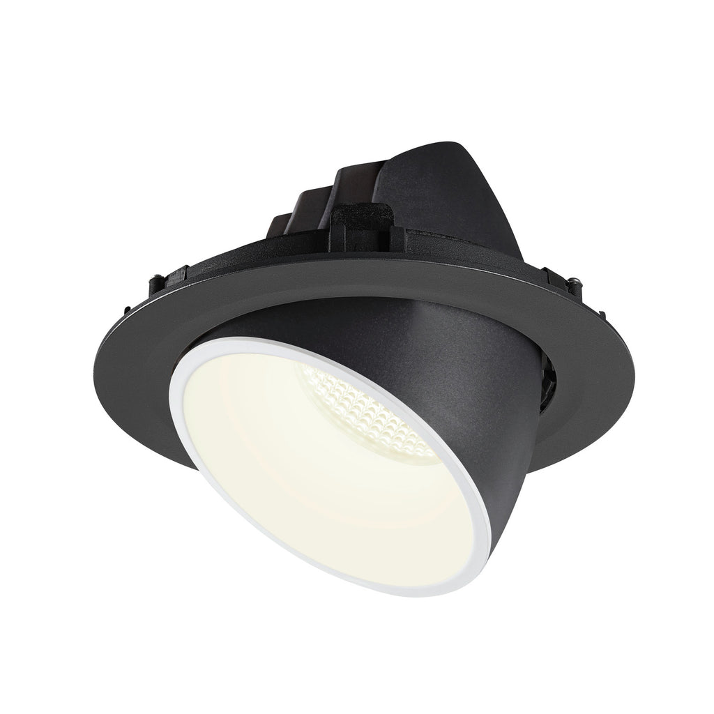 NUMINOS® GIMBLE XL, luminária para encastrar no teto, preta/branca 4000 K 20°