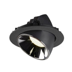NUMINOS® GIMBLE XL, luminária para encastrar no teto, preta/cromada 4000 K 20°