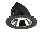 NUMINOS® GIMBLE XL, luminária para encastrar no teto, preta/cromada 4000 K 20°