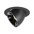 NUMINOS® GIMBLE XL, luminária para encastrar no teto, preta/cromada 4000 K 55°