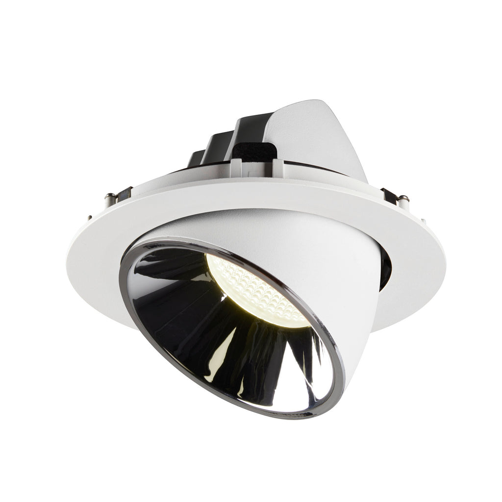 NUMINOS® GIMBLE XL, luminária para encastrar no teto, branca/cromada 4000 K 40°