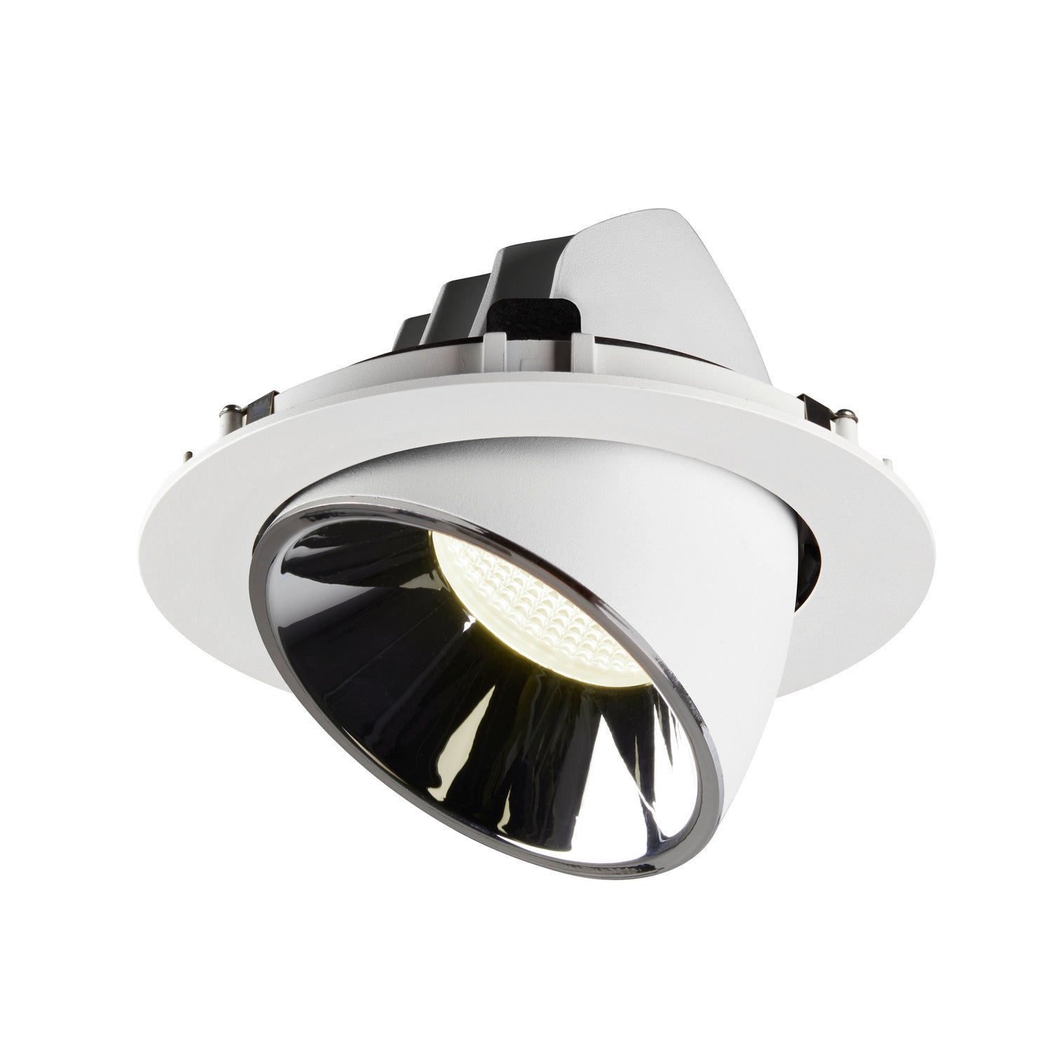 NUMINOS® GIMBLE XL, luminária para encastrar no teto, branca/cromada 4000 K 40°