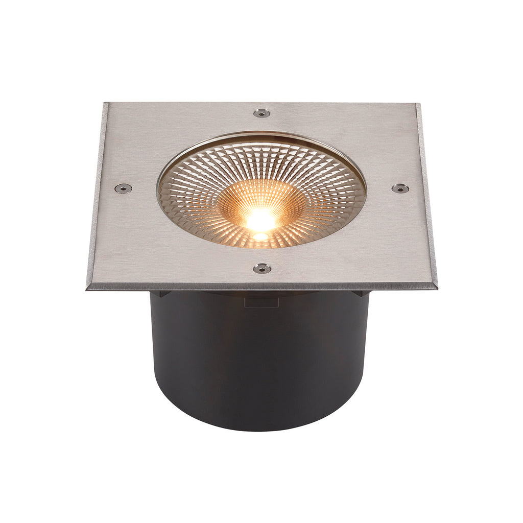ROCCI 200 EL quadrado, luminária para encastrar no pavimento, preta 16 W 3000 K 120°