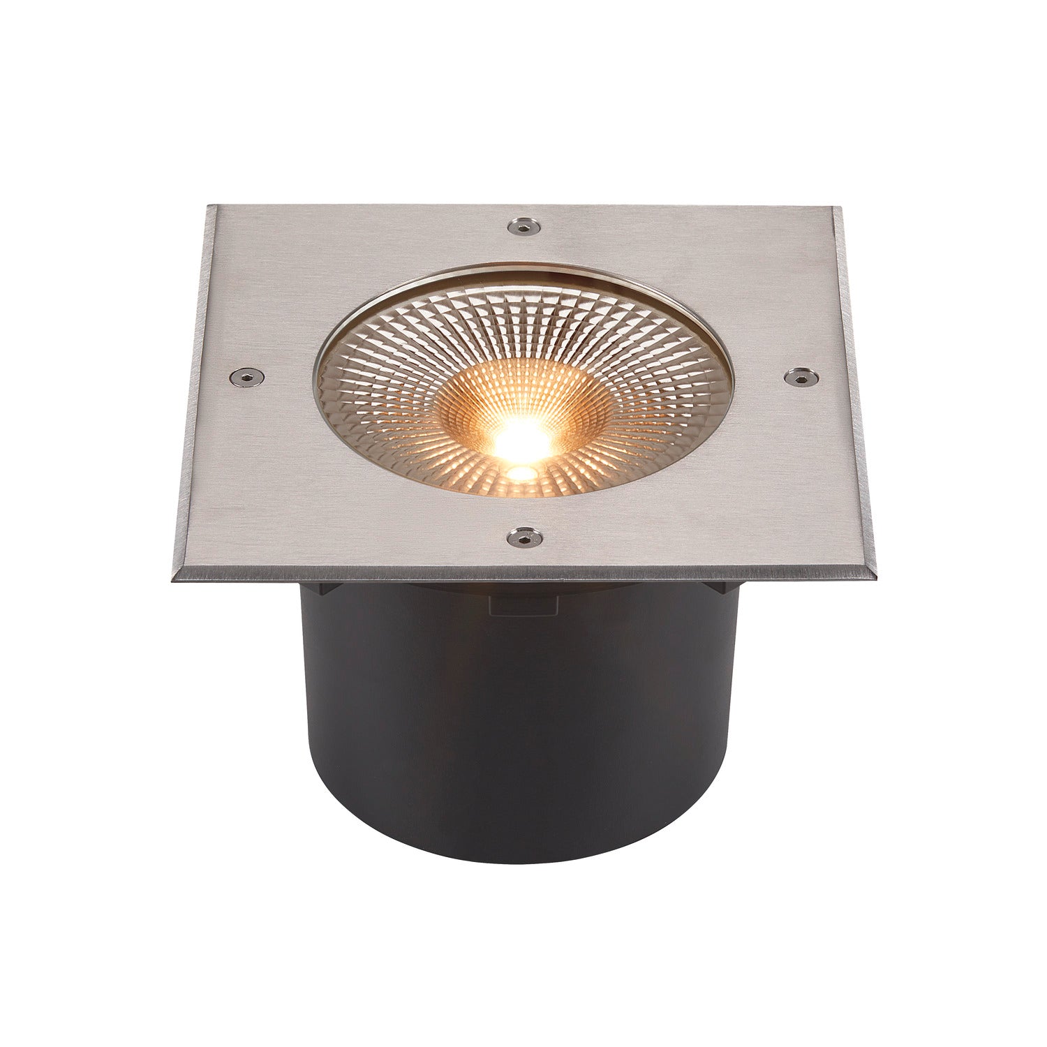 ROCCI 200 EL quadrado, luminária para encastrar no pavimento, preta 16 W 3000 K 120°