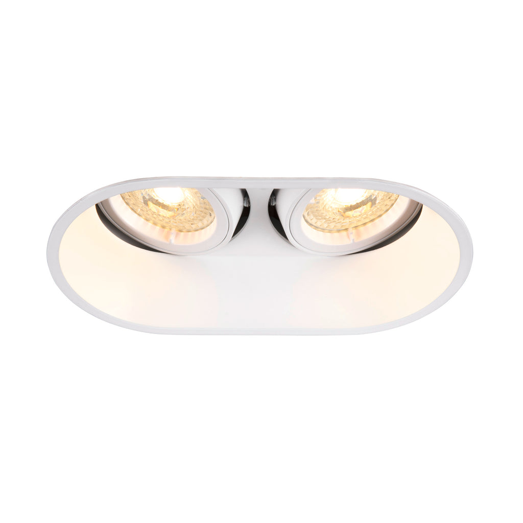 HORN double QPAR51, luminária para encastrar no teto, branca 25 W