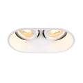 HORN double QPAR51, luminária para encastrar no teto, branca 25 W