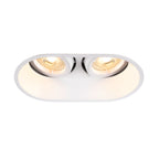 HORN double QPAR51, luminária para encastrar no teto, branca 25 W
