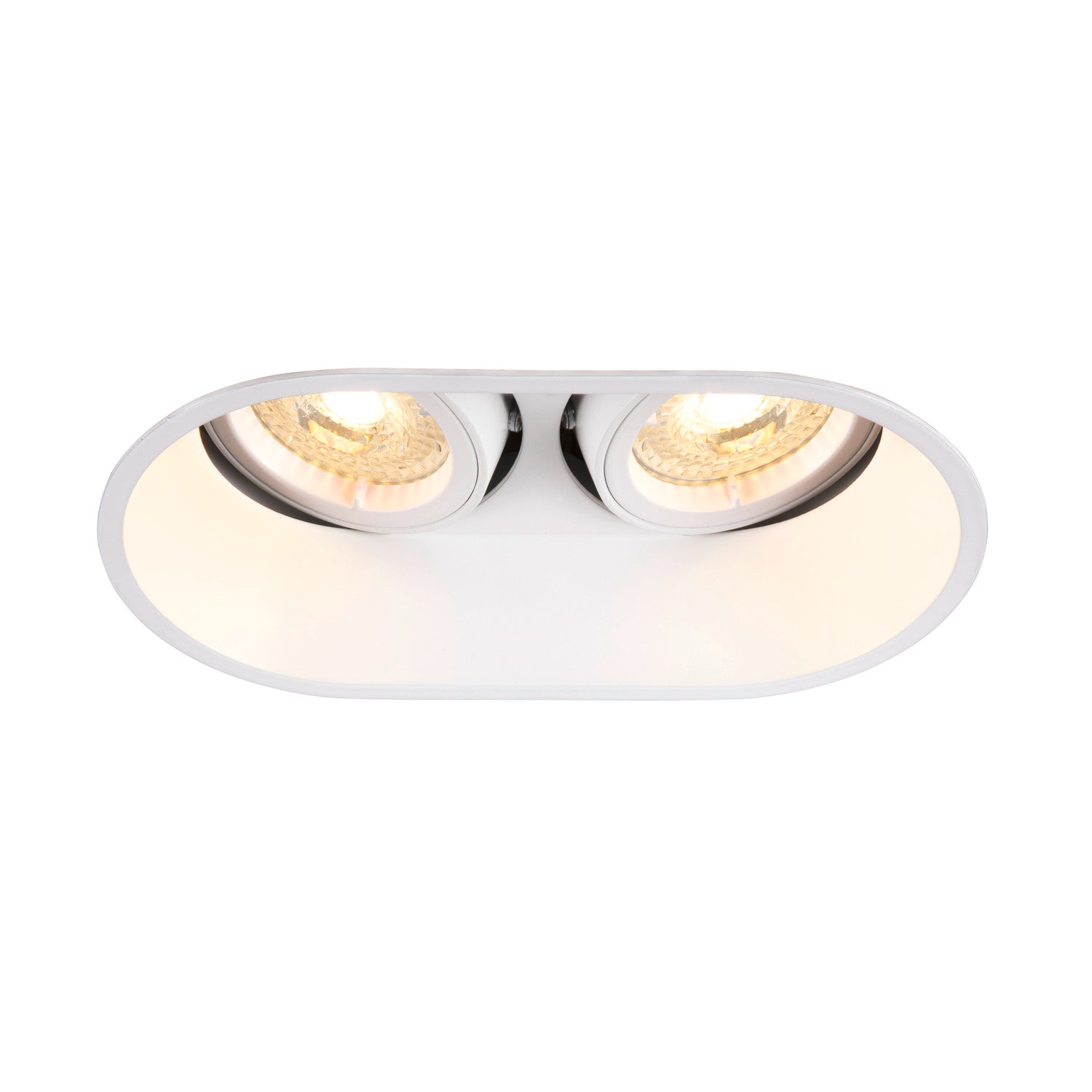 HORN double QPAR51, luminária para encastrar no teto, branca 25 W