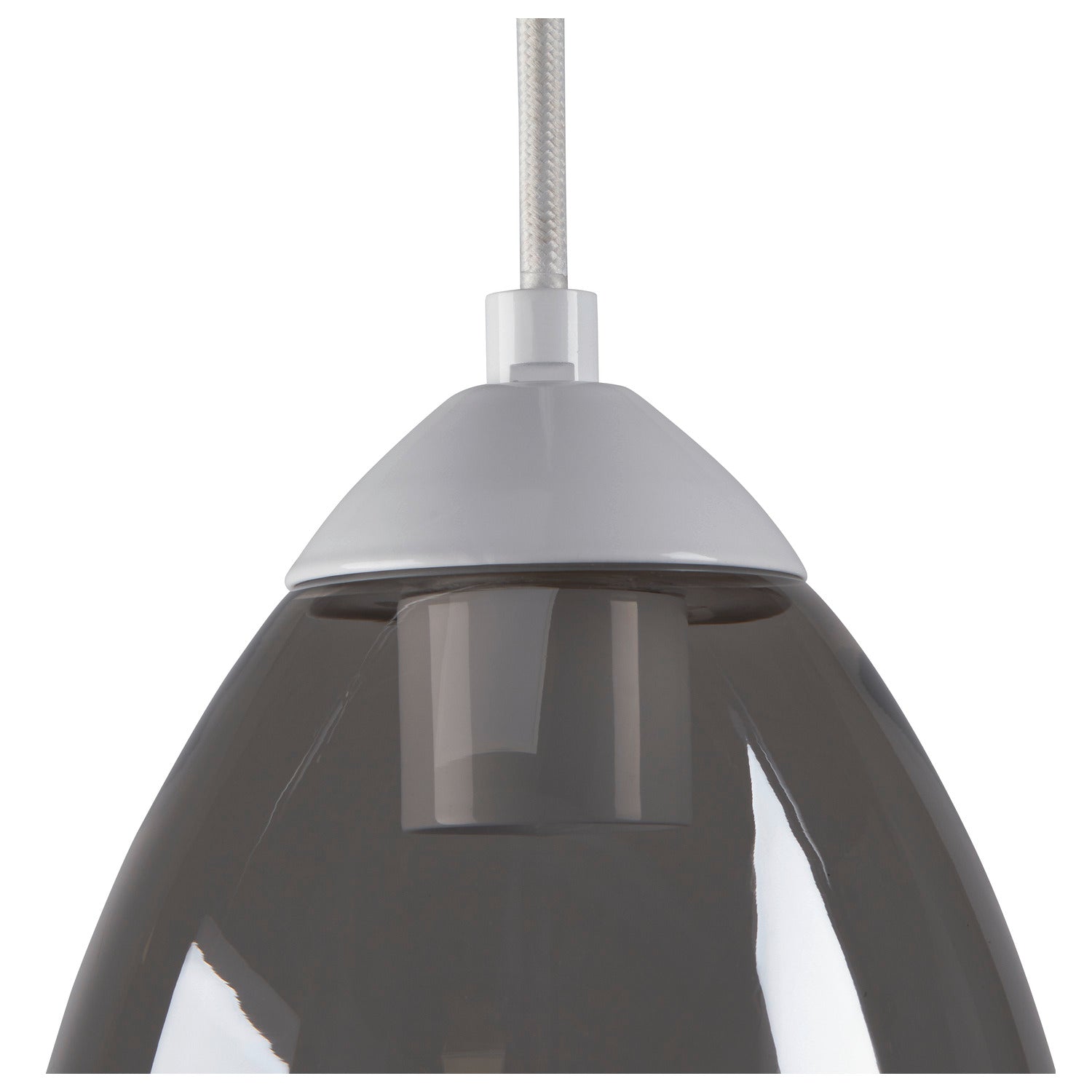 PARA CONE GL GU10, luminária suspensa branca/transparente