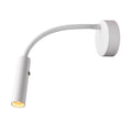 KARPO GOOSE, luminária saliente para a parede, branca 5,8 W 3000 K 40°