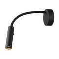 KARPO GOOSE, luminária saliente para a parede, preta 5,8 W 3000 K 40°