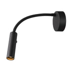 KARPO GOOSE, luminária saliente para a parede, preta 5,8 W 3000 K 40°