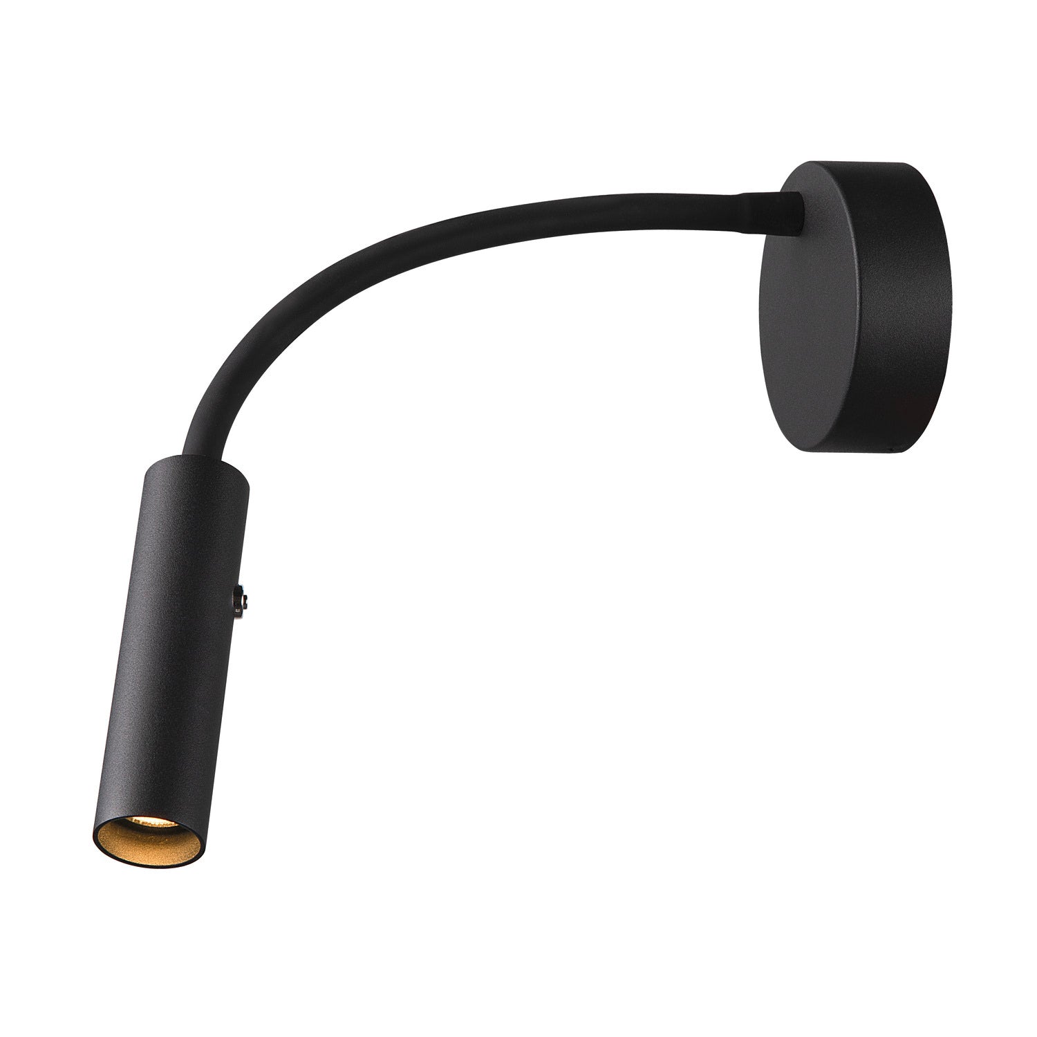 KARPO GOOSE, luminária saliente para a parede, preta 5,8 W 3000 K 40°