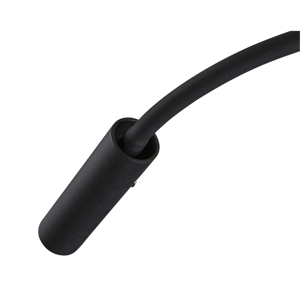 KARPO GOOSE, luminária saliente para a parede, preta 5,8 W 3000 K 40°