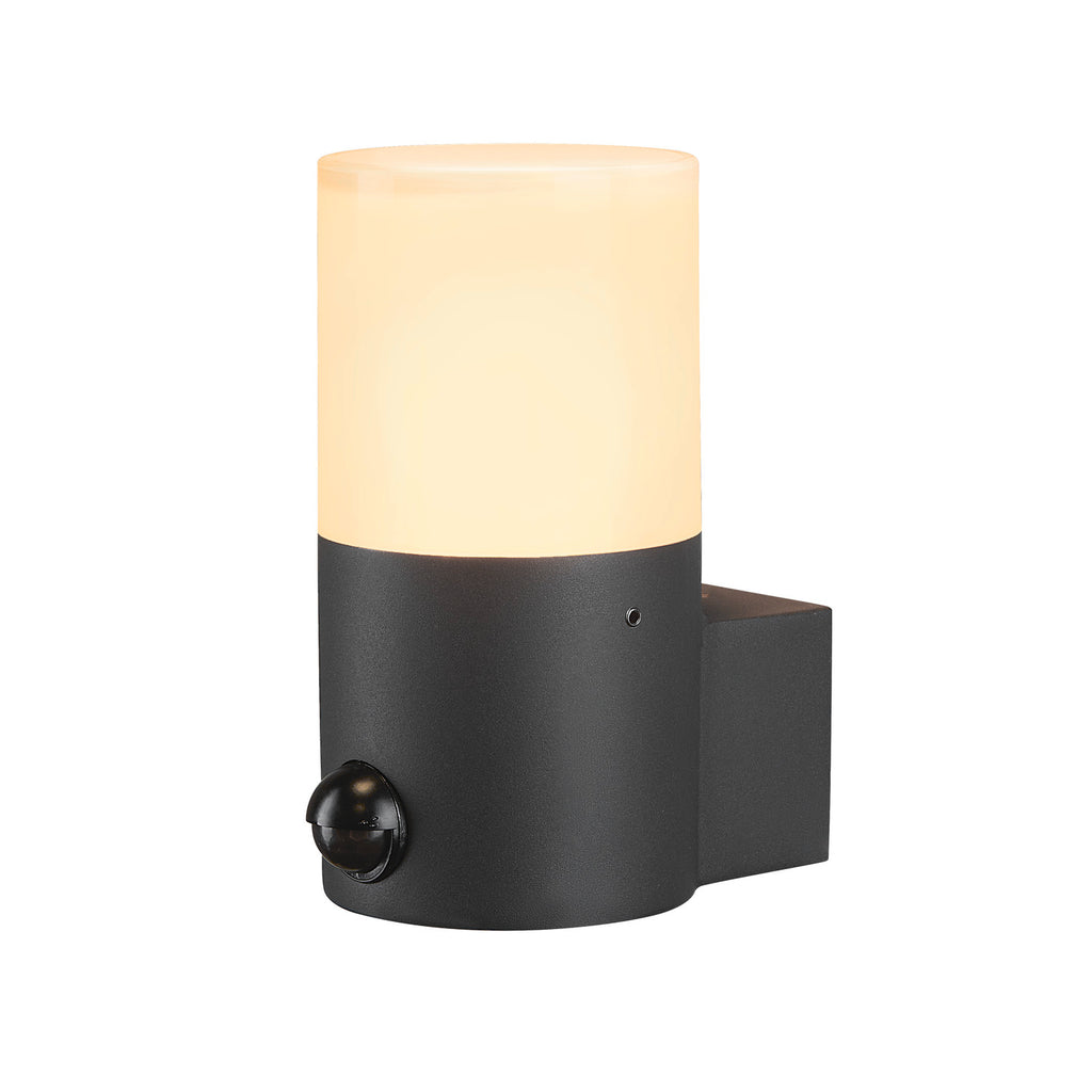 GRAFIT E27 Sensor redondo, luminária saliente para a parede, antracite