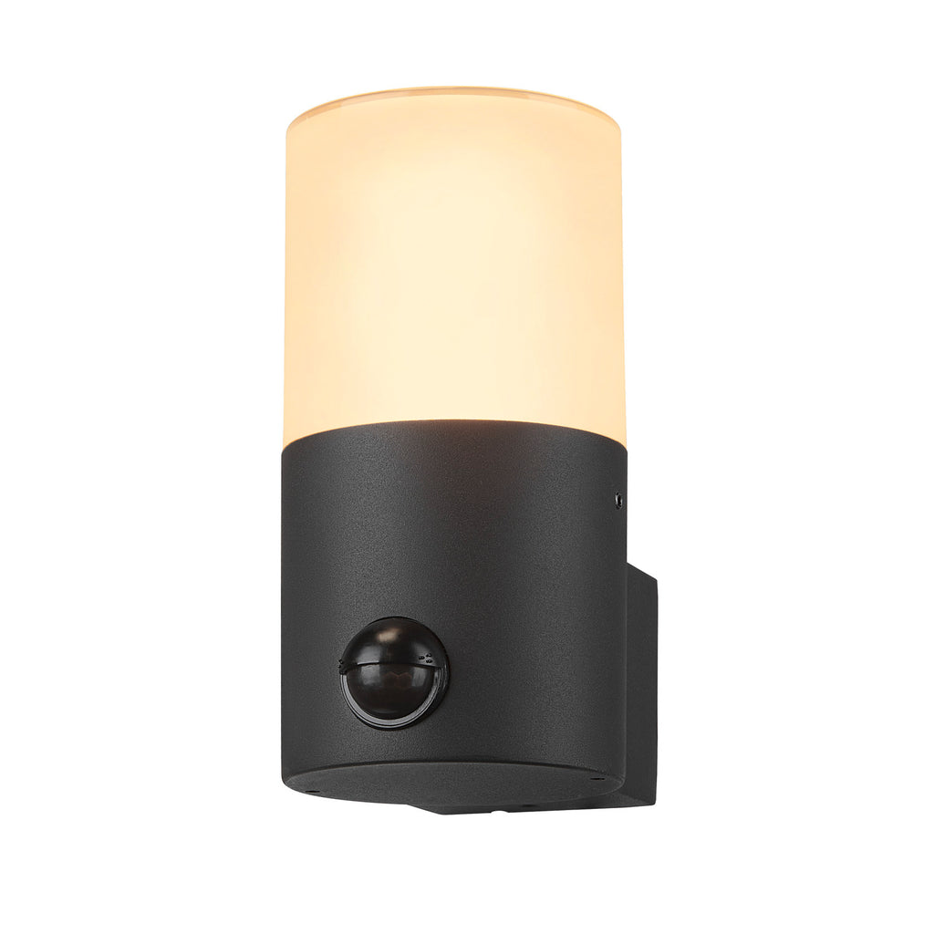 GRAFIT E27 Sensor redondo, luminária saliente para a parede, antracite