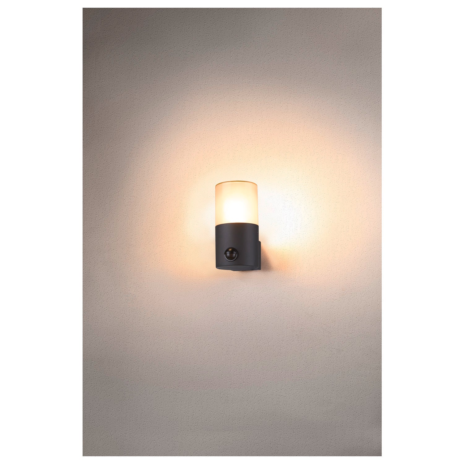 GRAFIT E27 Sensor redondo, luminária saliente para a parede, antracite