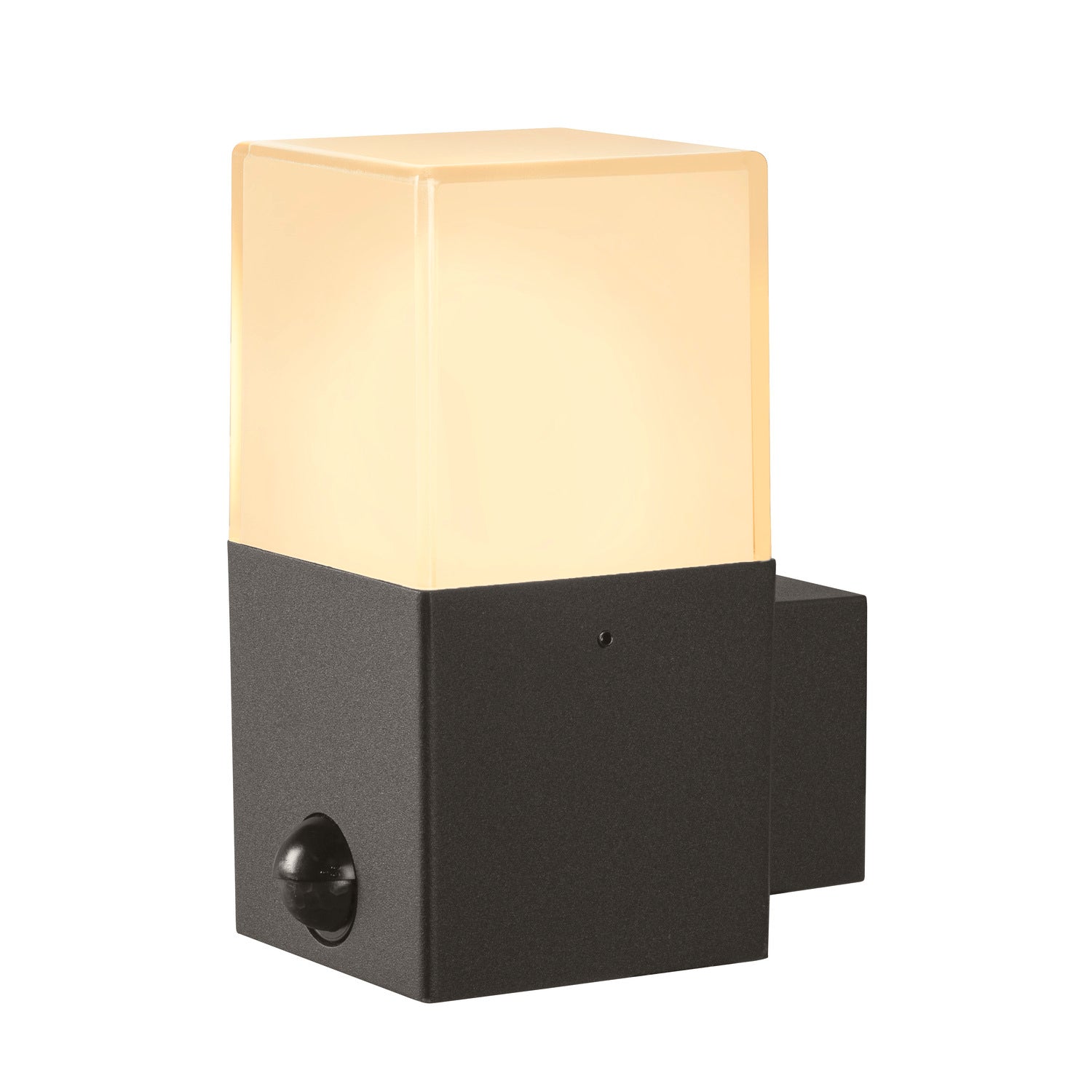 GRAFIT E27 Sensor quadrado, luminária saliente para a parede, antracite