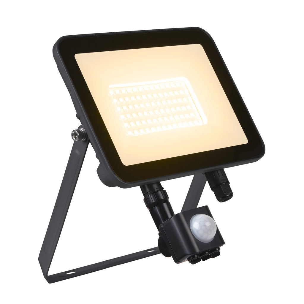 FLOODI L, luminária saliente para parede e teto, antracite/transparente 48 W 3000 K 100°