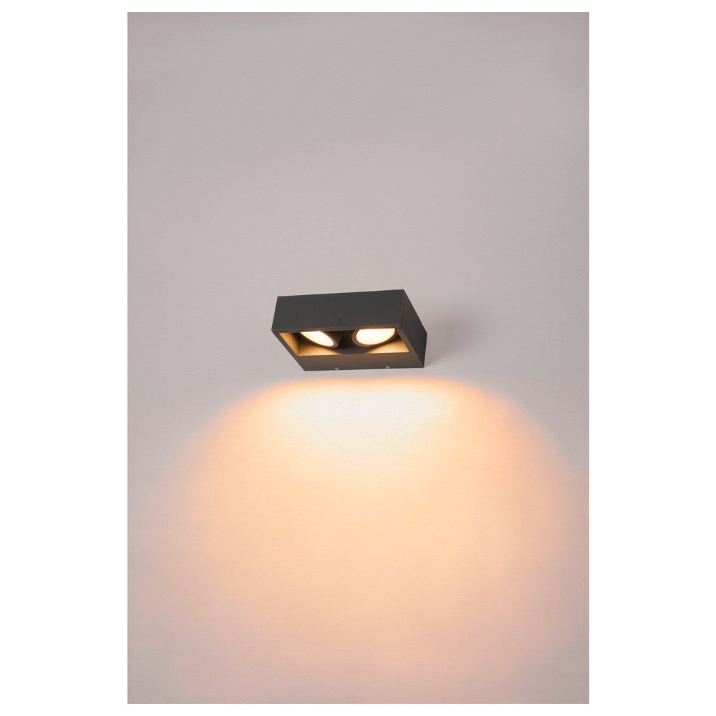 ESKINA FRAME WL double, Luminária saliente para a parede, antracite 27 W 2200/2400 lm 3000/4000 K IRC80 95°