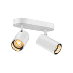 ASTO TUBE, luminária saliente para teto, cilíndrica, máx. 2x 10 W, branco