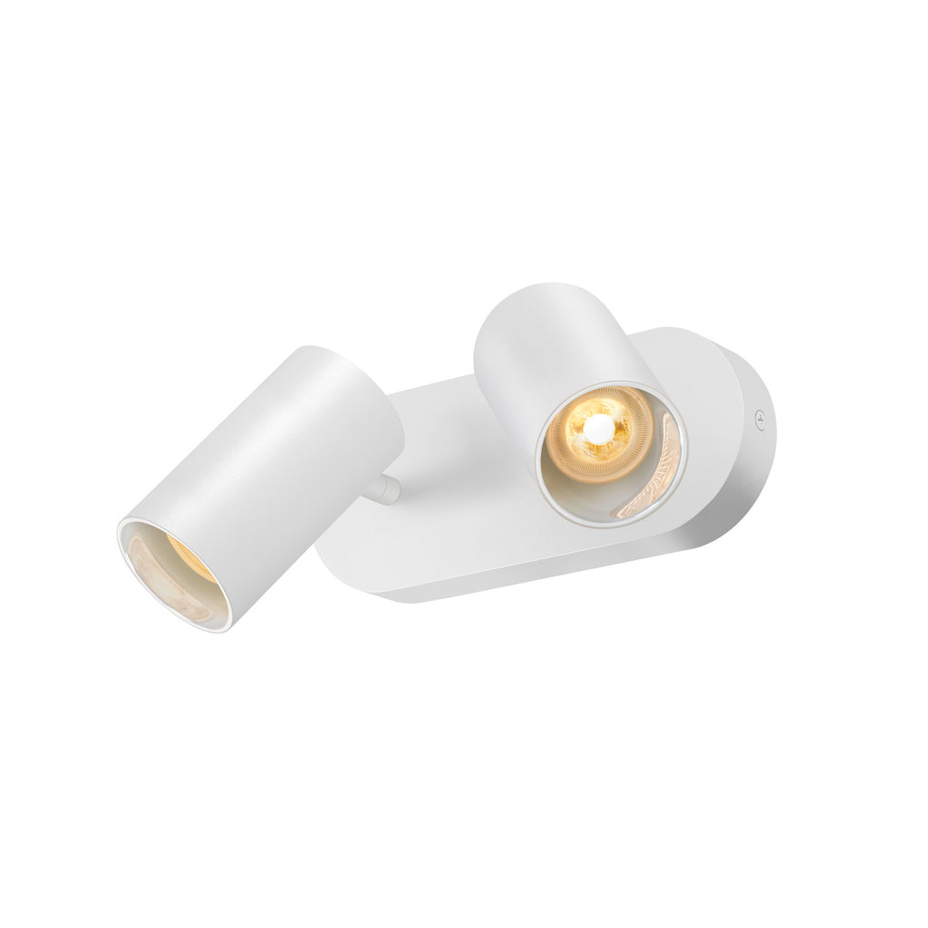 ASTO TUBE, luminária saliente para teto, cilíndrica, máx. 2x 10 W, branco