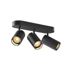 ASTO TUBE, luminária saliente para teto, cilíndrica, GU10, máx. 3x10 W, preto