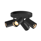 ASTO TUBE, luminária saliente para teto, cilíndrica, GU10, máx. 4x10 W, preto