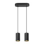 ASTO TUBE, luminária suspensa, GU10, comprimento da suspensão 250 cm, máx. 2x10 W, preto