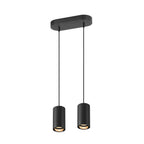 ASTO TUBE, luminária suspensa, GU10, comprimento da suspensão 250 cm, máx. 2x10 W, preto