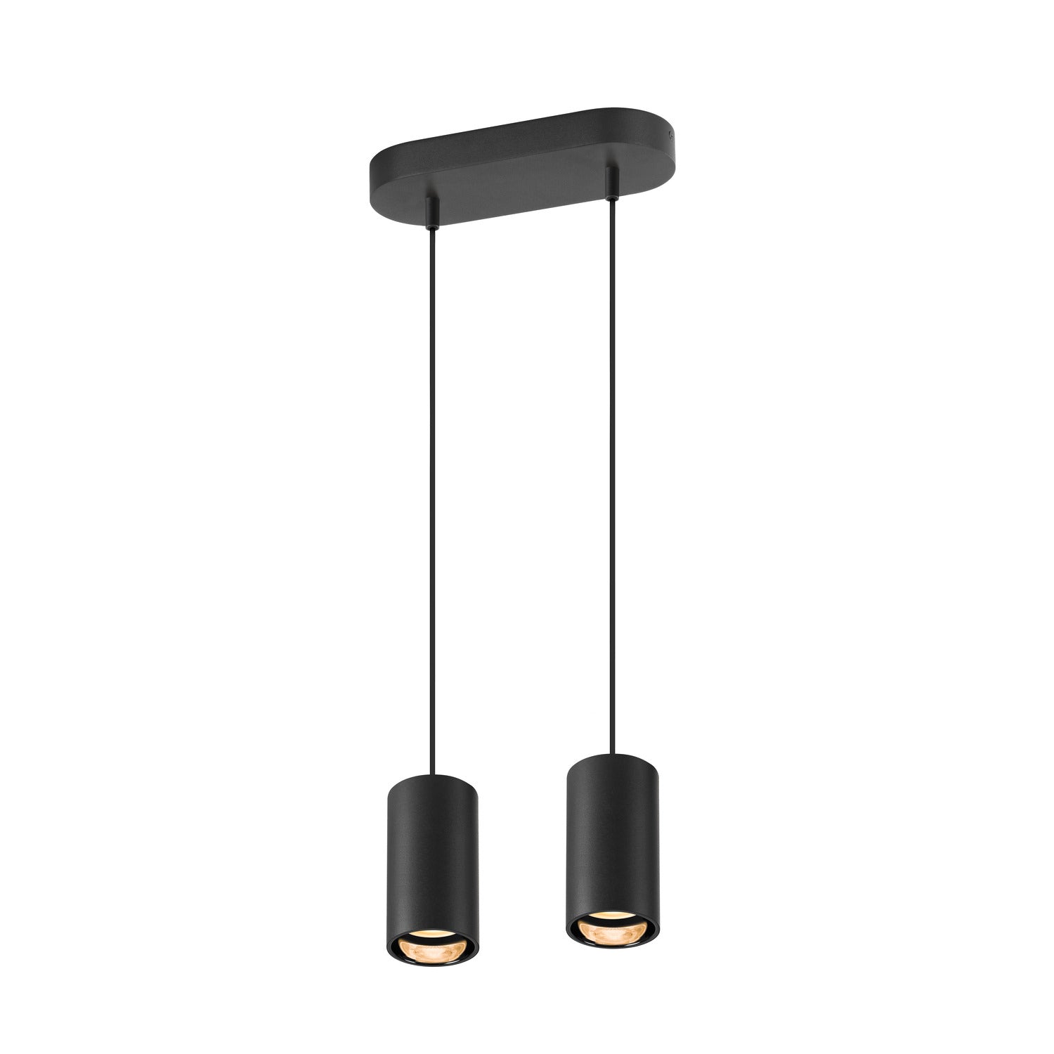 ASTO TUBE, luminária suspensa, GU10, comprimento da suspensão 250 cm, máx. 2x10 W, preto