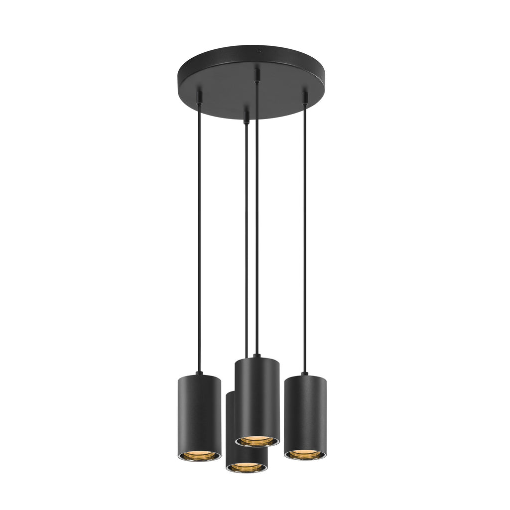 ASTO TUBE, luminária suspensa, GU10, comprimento da suspensão 250 cm, máx. 4x10 W, preto