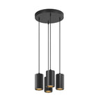 ASTO TUBE, luminária suspensa, GU10, comprimento da suspensão 250 cm, máx. 4x10 W, preto
